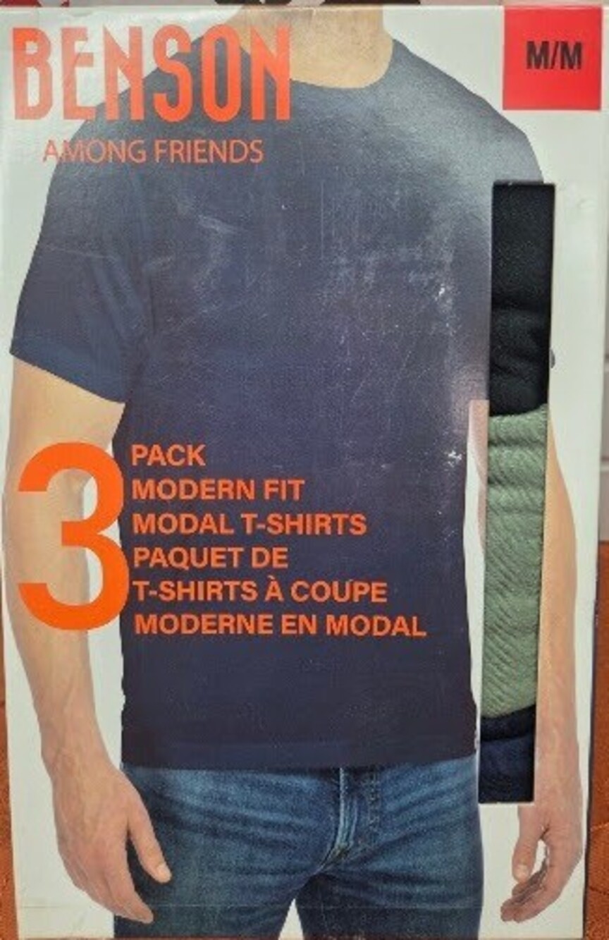 Benson Crew Neck T-Shirts (3-Pack, Size Medium)